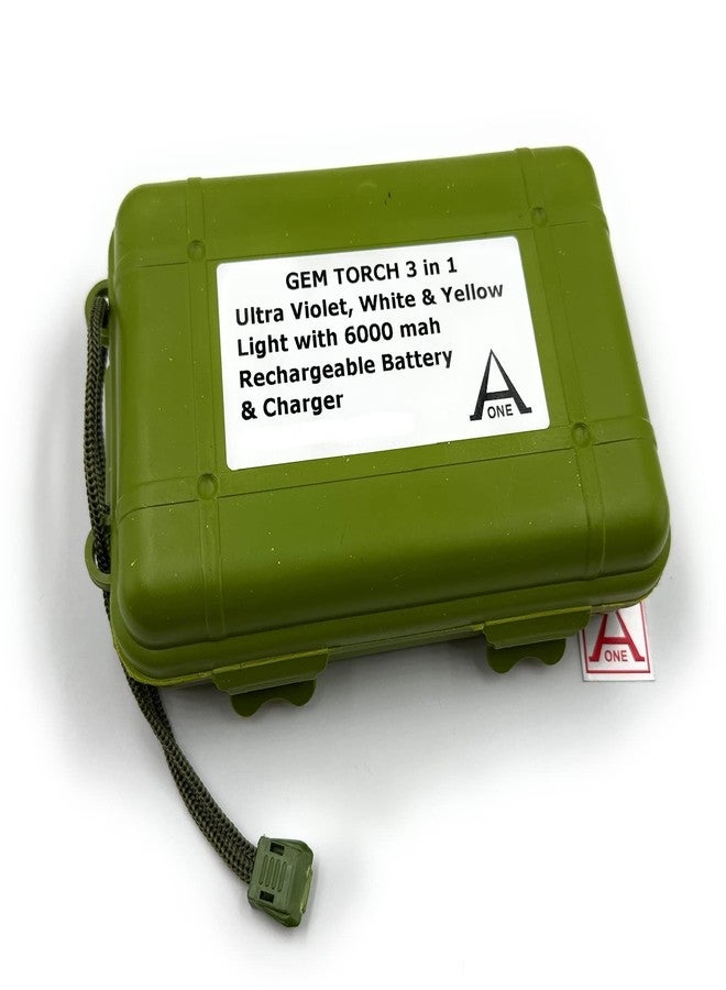 أون مصباح يدوي Aone للأحجار الكريمة 3 في 1، مزود بإضاءة LED بيضاء/صفراء/فوق بنفسجية، عالي الطاقة، مناسب لخبراء الأحجار الكريمة لفرز الأحجار الكريمة والماس والأحجار الكريمة والاستخدامات العامة الأخرى. - Image 5